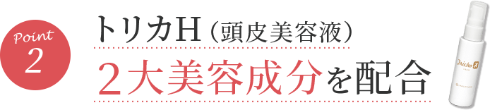 2.トリカH（頭皮美容液）２大美容成分を配合