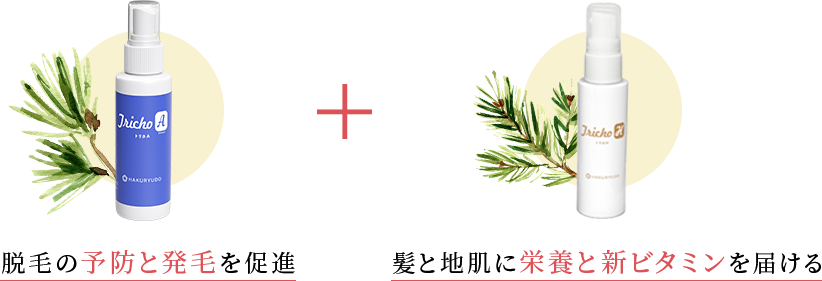 トリカA 脱毛の予防と発毛を促進 トリカH 髪と地肌に栄養と新ビタミンを届ける